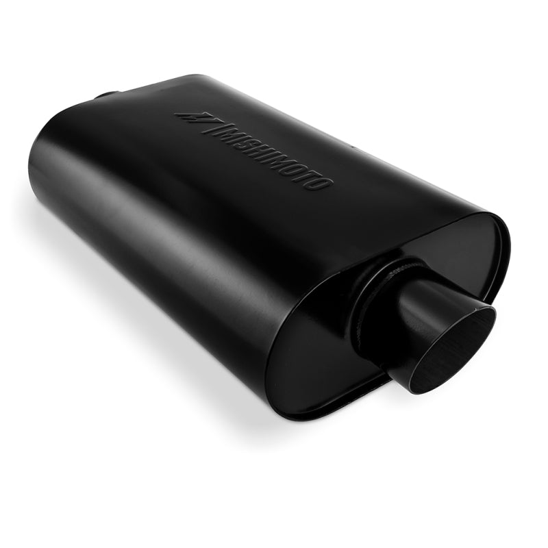 Mishimoto Muffler with 2.5in Center Inlet/Outlet - Angled Tip - Black - DTX Performance