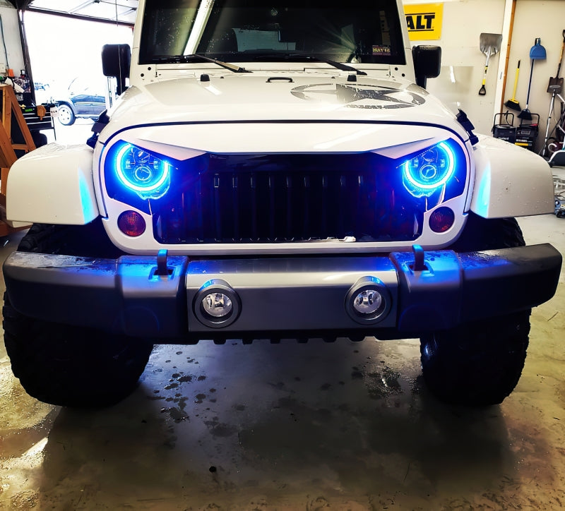 Oracle 7in High Powered LED Headlights - Black Bezel - ColorSHIFT No Controller - DTX Performance