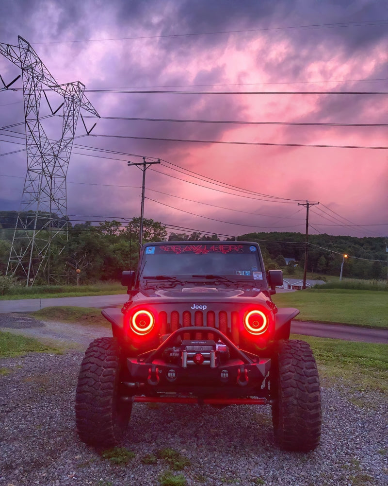 Oracle 7in High Powered LED Headlights - Black Bezel - ColorSHIFT No Controller - DTX Performance