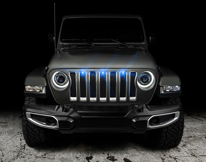 Oracle Pre-Runner Style LED Grille Kit for Jeep Wrangler JL - Blue - DTX Performance