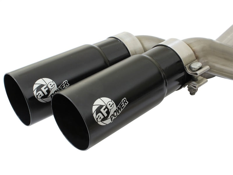 aFe Rebel Series Exhaust SS Front Side Exit CB w/ Black Tips 10-14 Ford F150 Ecoboost V8 6.2L - DTX Performance