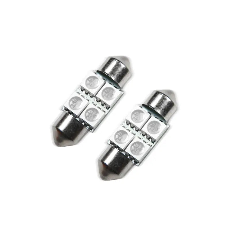 Oracle 33MM 4 LED 3-Chip Festoon Bulbs (Pair) - Blue - DTX Performance