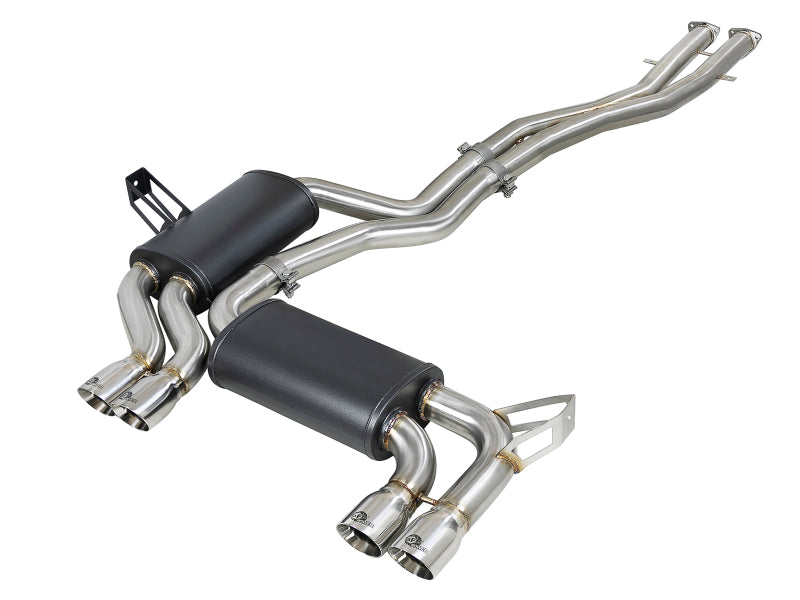 aFe MACH Force-Xp 2.5in 304 SS Cat-Back Exhaust w/ Polished Tips 01-06 BMW M3 - DTX Performance