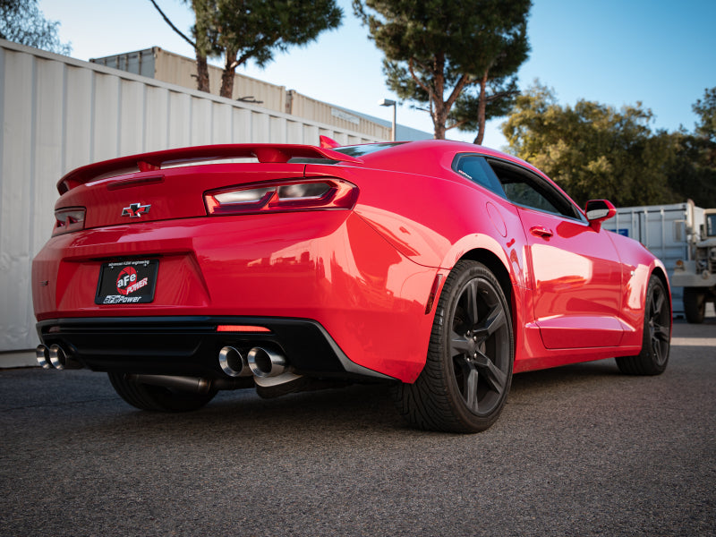 aFe POWER MACH Force-Xp 3in Axle-Back 16-21 Chevrolet Camaro SS V8 6.2L w/Mufflers - Polished - DTX Performance