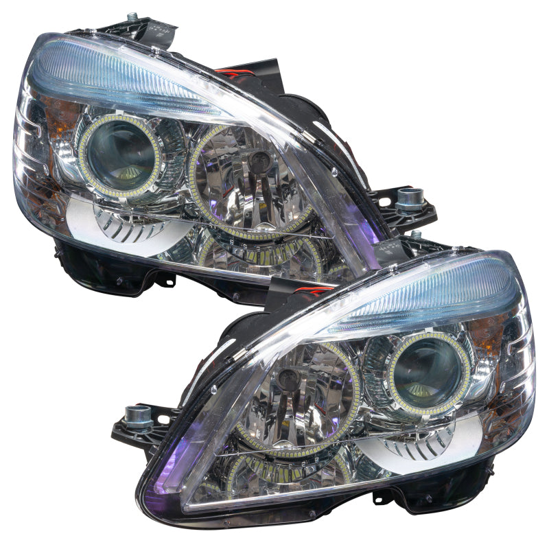 Oracle 08-11 Mercedes Benz C-Class Pre-Assembled Headlights - Chrome Housing - White - DTX Performance