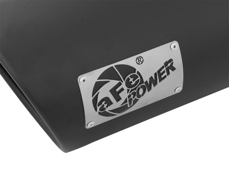 aFe POWER MACH Force-Xp 5in 304 Stainless Steel Exhaust Tip 5In x 7Out x15Lin Bolt-On Right-Blk - DTX Performance