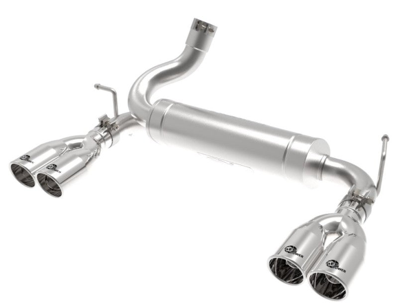 aFe Rebel Series 2.5in 409 SS Axle-Back Exhaust Polished 07-18 Jeep Wrangler (JK) V6-3.6L/3.8L - DTX Performance