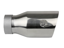 Load image into Gallery viewer, aFe MACH Force-Xp Univ 304 SS Double-Wall Clamp-On Exhaust Tip - Polished - 3in Inlet - 4.5in Outlet - DTX Performance