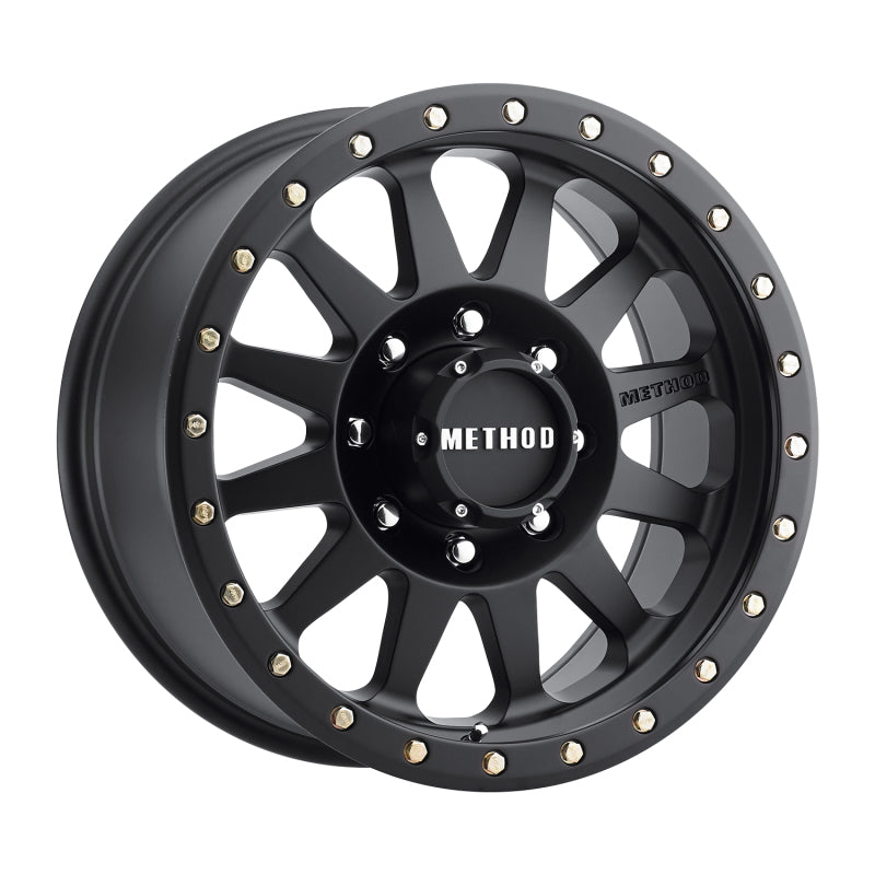 Method MR304 Double Standard 16x8 0mm Offset 8x6.5 130.81mm CB Matte Black Wheel - DTX Performance