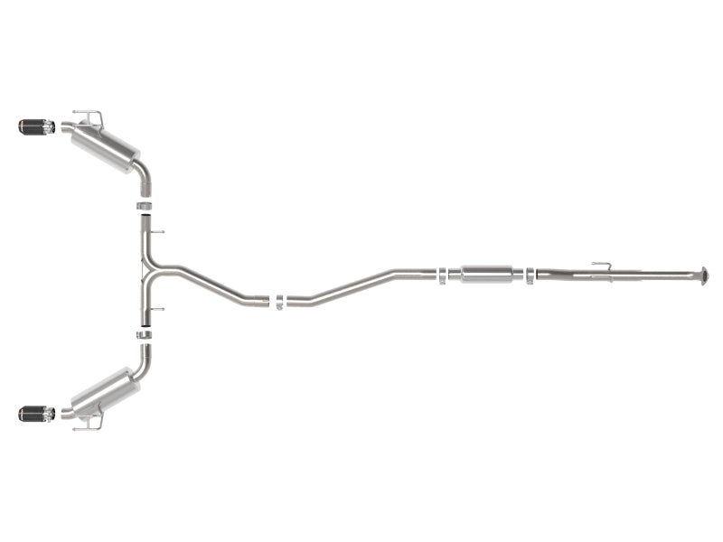 aFe Takeda 2.5in 304 SS Cat-Back Exhaust System w/CF Tips 2022+ Honda Civic L4-1.5L (t) - DTX Performance