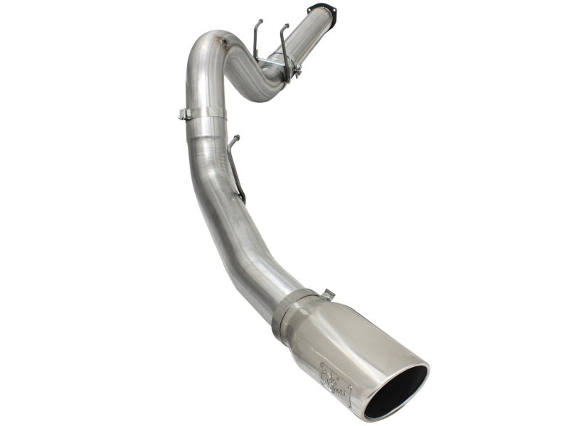 aFe MACHForce XP Exhaust 5in DPF-Back SS Exh 2015 Ford Turbo Diesel V8 6.7L Polished Tip - DTX Performance