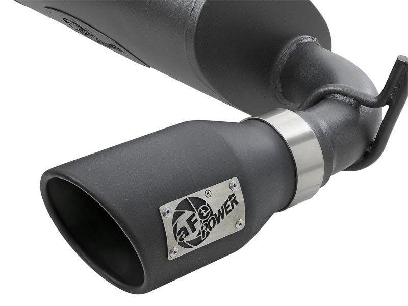 aFe Rebel Series 2.5in 409 SS Axle-Back Exhaust w/ Black Tips 2007+ Jeep Wrangler (JK) V6 3.6L/3.8L - DTX Performance