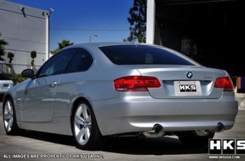 HKS 07-08 BMW 335i Coupe Only Legamax Hi-Power Dual SOS304 Ti-Tip Catback Exhaust - DTX Performance