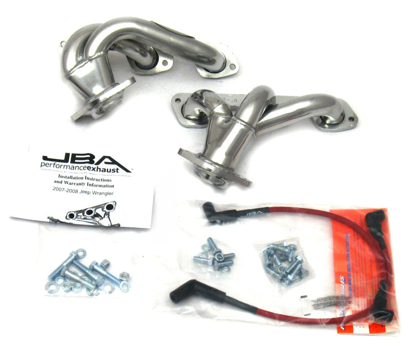 JBA 07-11 Jeep 3.8L V6 1-1/2in Primary Silver Ctd Cat4Ward Header - DTX Performance