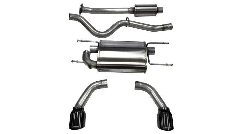 Corsa 12-14 Scion FRS / Subaru BRZ Black Tip Sport Cat-Back Exhaust - DTX Performance