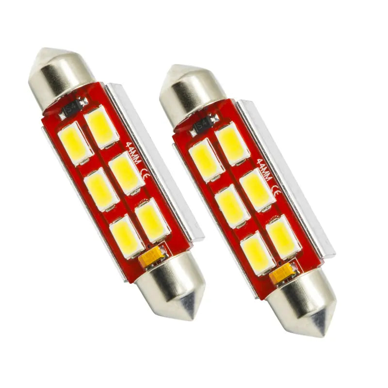 Oracle 44MM 6 LED 3-Chip Festoon Bulbs (Pair) - Cool White - DTX Performance