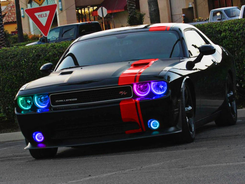 Oracle Dodge Challenger 08-14 LED Waterproof Halo Kit - ColorSHIFT w/ Simple Controller - DTX Performance