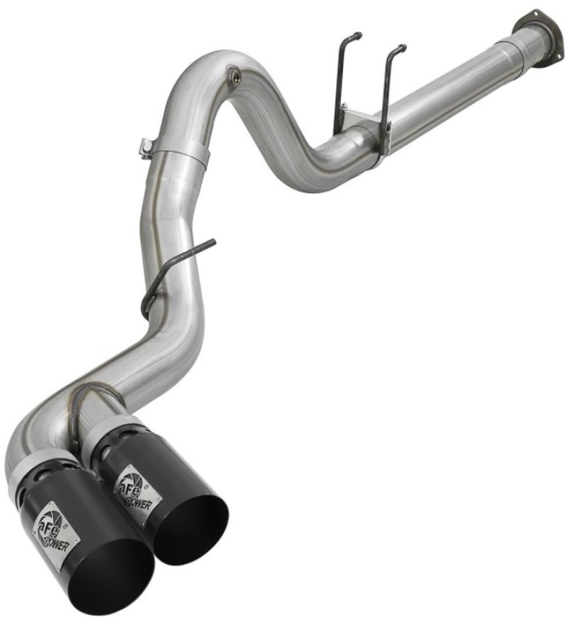 aFe Power 15-16 Ford F250/F350 6.7L Diesel Rebel XD 4in 409 SS DPF-Back Exhaust System - Black Tips - DTX Performance