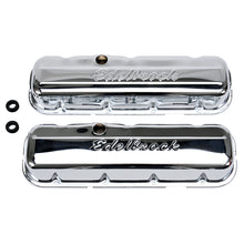 Load image into Gallery viewer, Edelbrock Valve Cover Signature Series Chevrolet 1965 and Later 396-502 V8 Low Chrome - DTX Performance