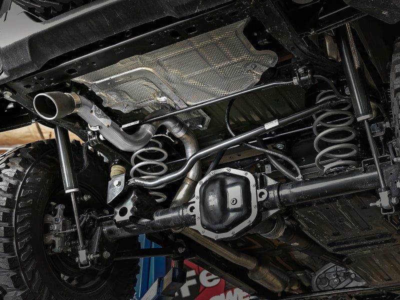 aFe MACH Force-Xp Axle-Back Exhaust System w/Black Tip 18-20 Jeep Wrangler L4-2.0T / V6-3.6L - DTX Performance