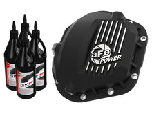 Load image into Gallery viewer, aFe Pro Series Front Diff Cover Black w/ Machined Fins 17-21 Ford Trucks (Dana 60) w/ Gear Oil - DTX Performance