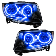 Load image into Gallery viewer, Oracle 11-13 Jeep Grand Cherokee Pre-Assembled Halo Headlights (Non HID) Chrome - Blue - DTX Performance