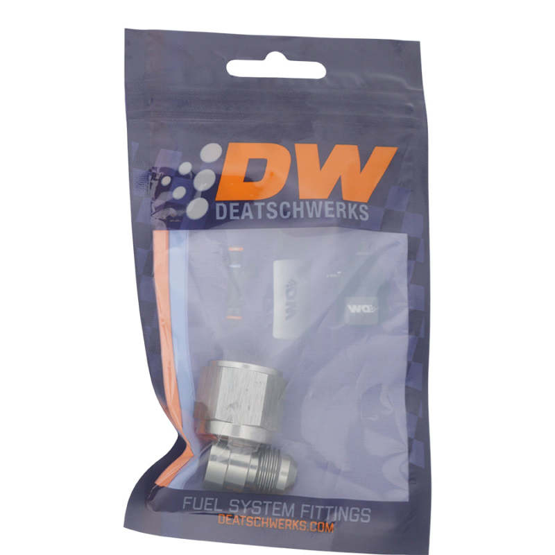 DeatschWerks 8AN Female Flare to 6AN Male Flare Reducer - Anodized DW Titanium - DTX Performance