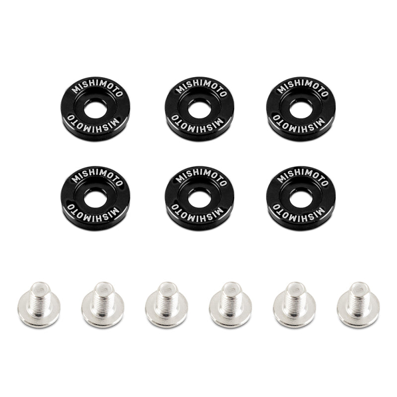 Mishimoto Small Fender Washer Kit (6pcs) - Black - DTX Performance