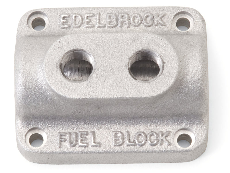 Edelbrock Fuel Block Dual Carburetor As Cast - DTX Performance