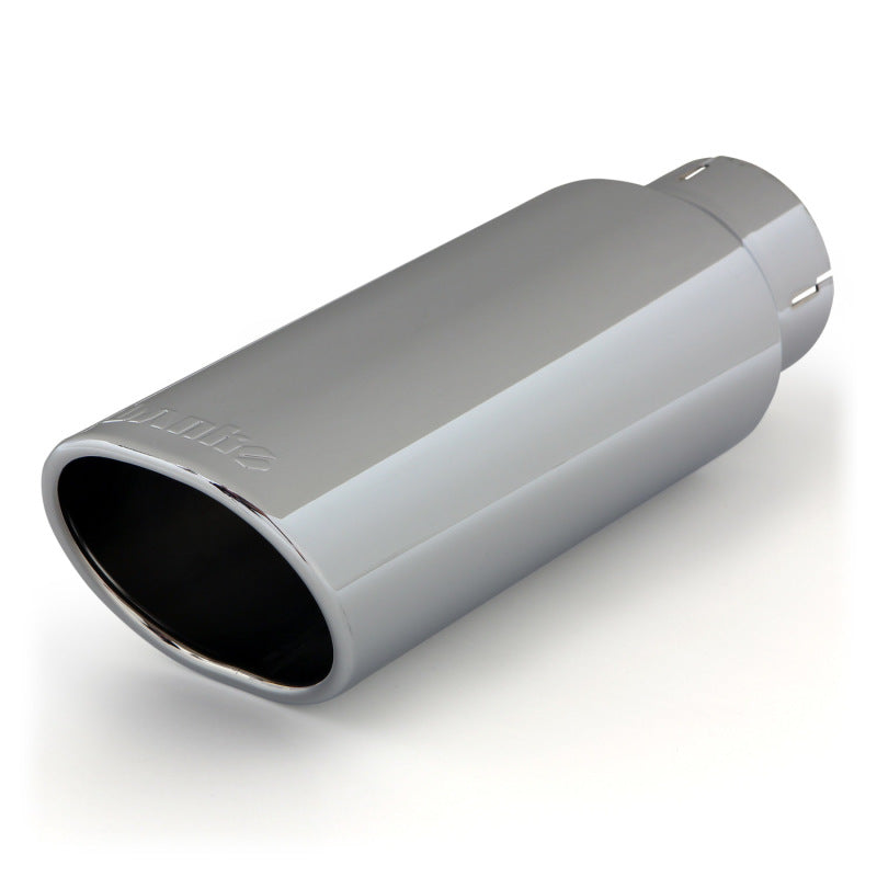 Banks Power Tailpipe Tip Kit - SS Obround Angle Cut - Chrome - 3in Tube - 3.75in X 4.5in X 11.5in - DTX Performance