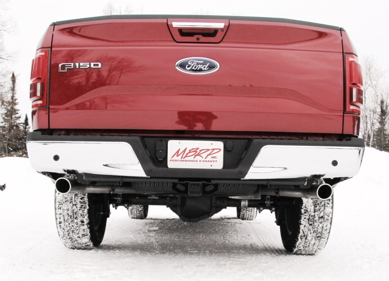 MBRP 2015 Ford F-150 5.0L 3in Cat Back Dual Split Rear Exit AL Exhaust System - DTX Performance