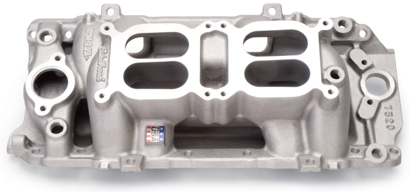 Edelbrock Manifold Dual Quad RPM Air Gap BB Chevy Oval Port - DTX Performance