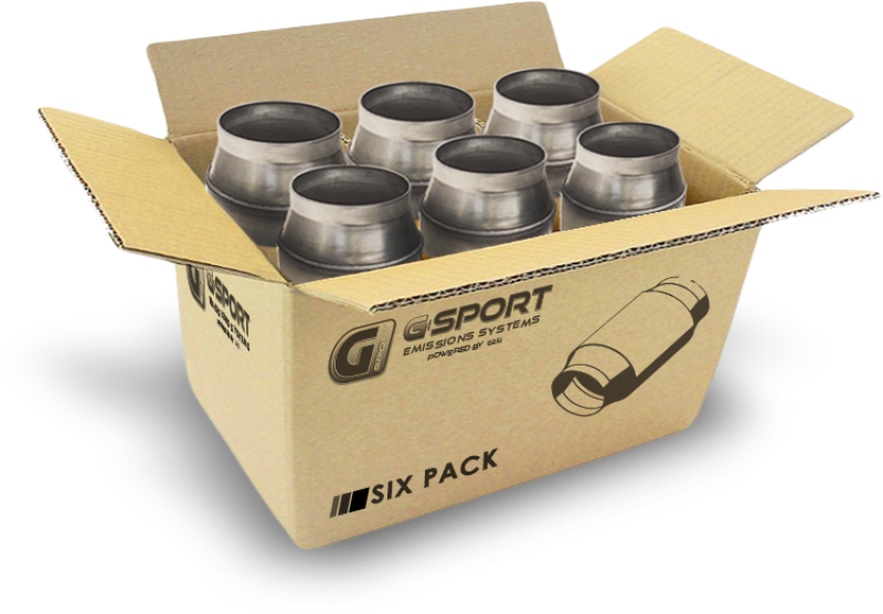 GESI G-Sport 6PK 300 CPSI EPA Compliant GEN1 Ultra High Output Cat Conv Asmbly 4in Dia Body x 4 OAL - DTX Performance