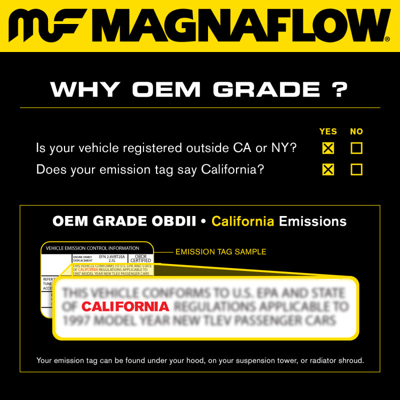 MagnaFlow Conv DF 07-09 Dodge Dakota 3.7L/4.7L /07-09 Mitsubishi Raider 3.7L Y-Pipe Assembly - DTX Performance