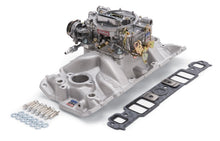 Load image into Gallery viewer, Edelbrock Manifold And Carb Kit Performer Eps Small Block Chevrolet 1957-1986 Natural Finish - DTX Performance