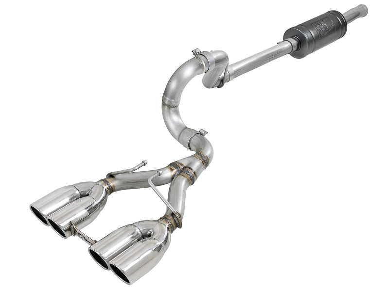 aFe Rebel Series 2.5in 304 SS Cat-Back Exhaust w/ Polished Tip 18-20 Jeep Wrangler (JL) - DTX Performance