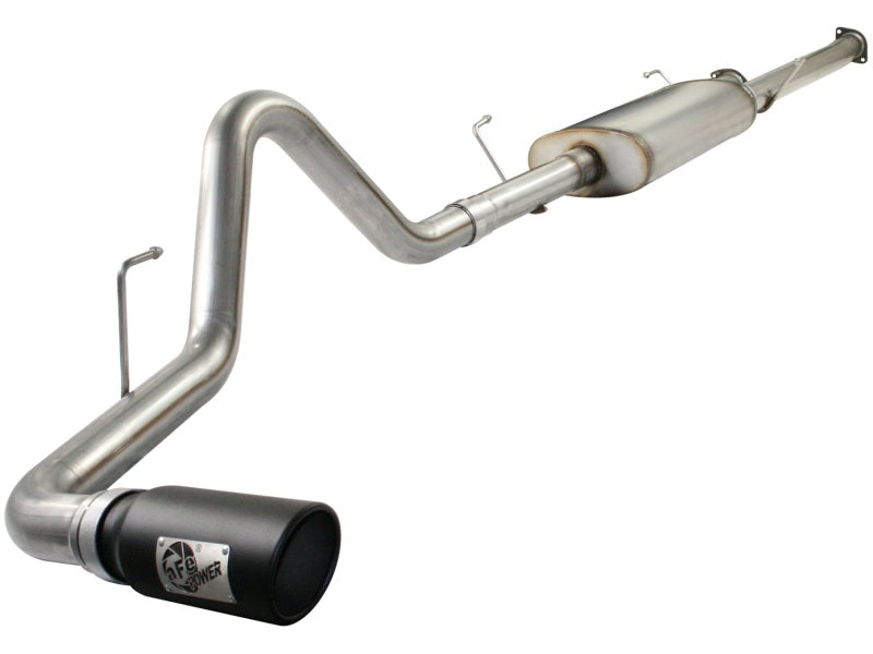 aFe MACHForce XP Exhausts Cat-Back SS-409 EXH CB Toyota Tundra 10-11 V8-5.7L 145.7 WB (blk tip) - DTX Performance