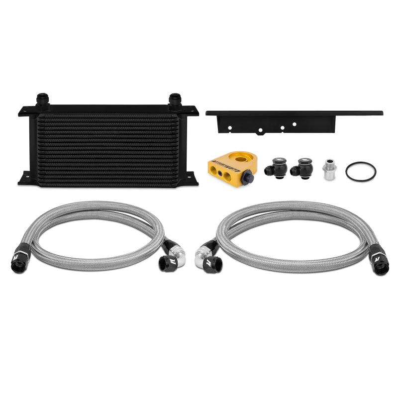 Mishimoto 03-09 Nissan 350Z / 03-07 Infiniti G35 (Coupe Only) Oil Cooler Kit - Thermostatic Black - DTX Performance