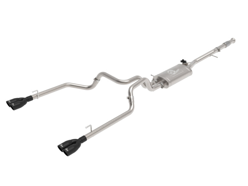 aFe Gemini XV 3in 304 SS Cat-Back Exhaust w/ Cutout 19-21 GM Silverado/Sierra 1500 V8- w/ Black Tips - DTX Performance