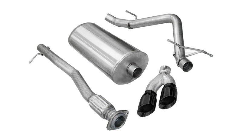 Corsa 11-13 GMC Sierra Ext. Cab/Std. Bed 1500 6.2L V8 Black Sport Cat-Back Exhaust - DTX Performance