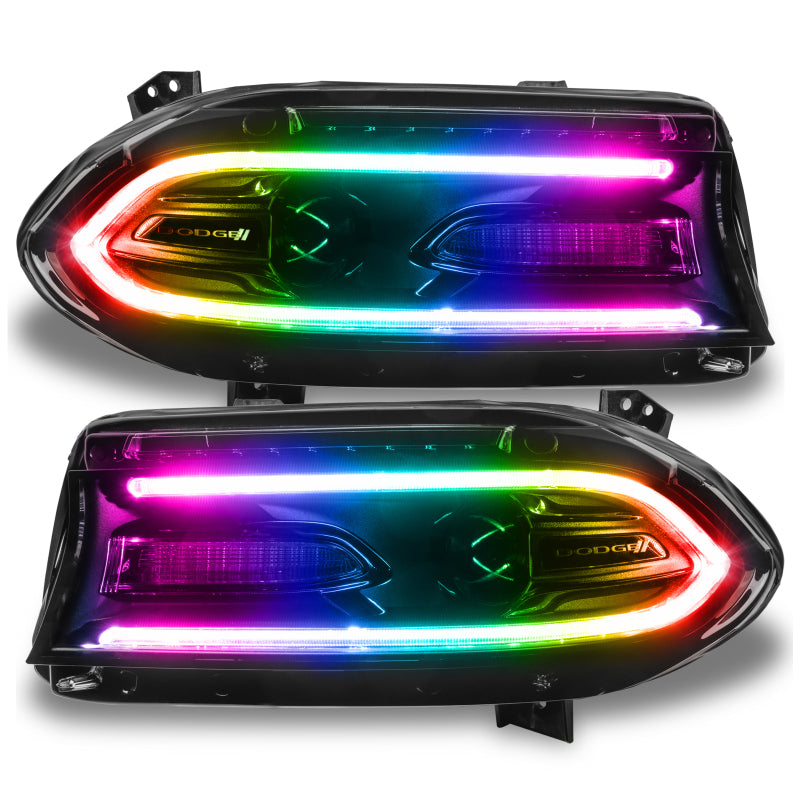 Oracle 15-21 Dodge Charger RGB+W DRL Headlight DRL Upgrade Kit - ColorSHIFT 2 - DTX Performance