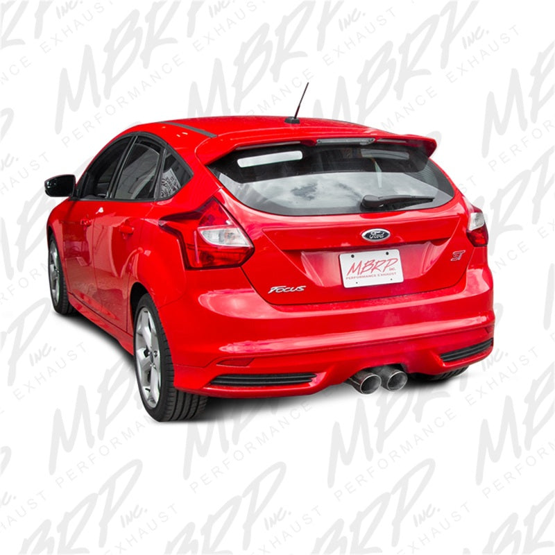 MBRP 13-14 Ford Focus ST 2.0L EcoBoost Dual Center Outlet AL 3in Cat Back - DTX Performance