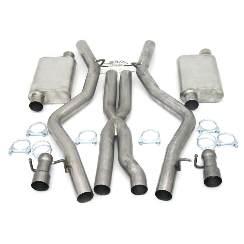 JBA 08-14 Dodge Challenger SRT8 6.1L/6.4L 409SS Dual Rear Exit Cat-Back Exhaust - DTX Performance