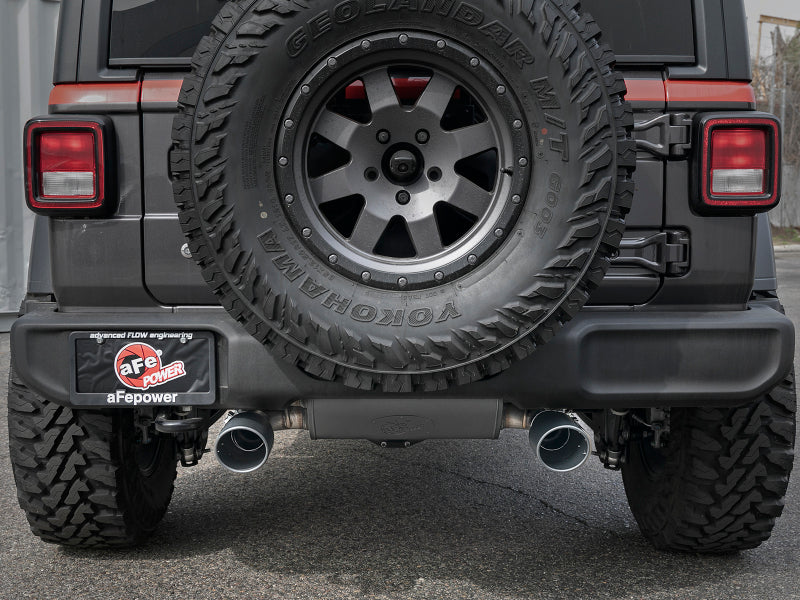 aFe Rebel Series 2.5in 409 SS Cat-Back Exhaust w/ Black Tips 18-19 Jeep Wrangler (JL) V6 3.6L - DTX Performance