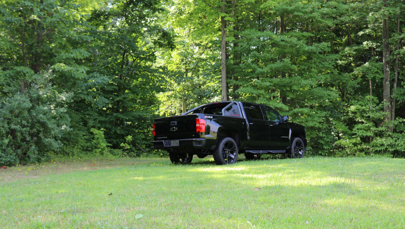 Corsa 14-17 Chevy Silverado 5.3L V8 CC / SB 3in Single Side Exit Touring Cat-Back Exhaust Black Tips - DTX Performance