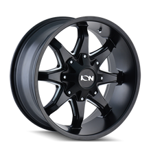 Load image into Gallery viewer, ION Type 181 20x12 / 5x127 BP / -44mm Offset / 87mm Hub Satin Black/Milled Spokes Wheel - DTX Performance