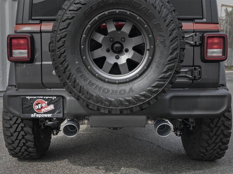 aFe Rebel Series 2.5in 304 SS Cat-Back Exhaust w/ Black Tips 2018+ Jeep Wrangler (JL) V6 3.6L - DTX Performance