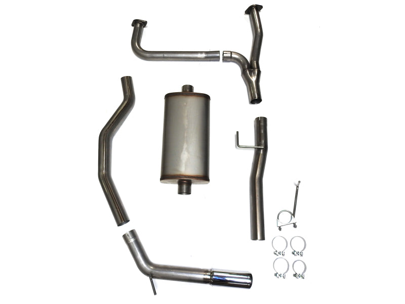 JBA 16-20 Nissan Titan XD (Excl Long Bed) 5.6L 409SS Single Rear Exit Cat-Back Exhaust - DTX Performance