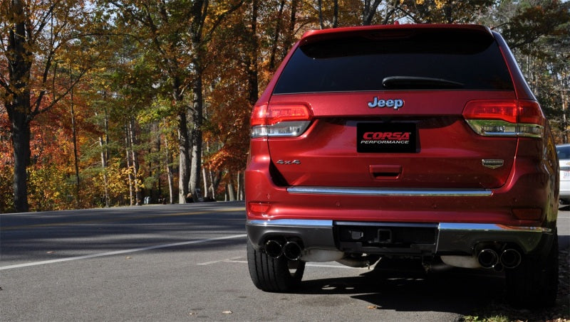 Corsa 14-21 Jeep Grand Cherokee 3.6L V6 Black Sport Cat-Back Exhaust - DTX Performance