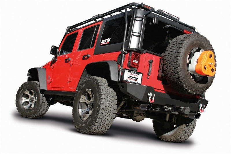 Borla 12-16 Jeep Wrangler 3.6AT/MT 4WD 2+4DR S/ SQ /RL/AC SR 2.5in, 2in Tip 3.5 sqx8 Black Chrome - DTX Performance